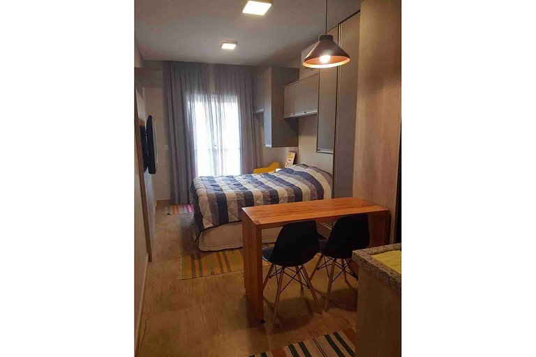 Flat 317 Granja Cotia Wi-Fi equipado e funcional