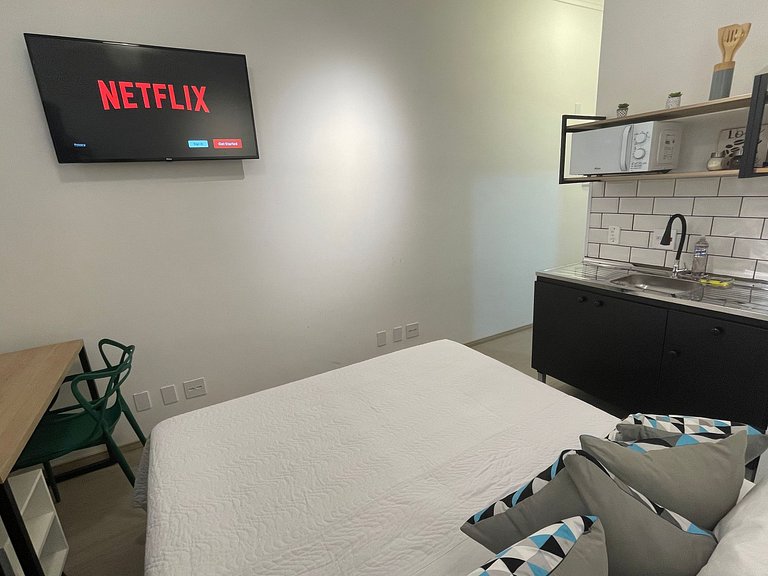 Studio Aconchegante e Funcional para Long Stay