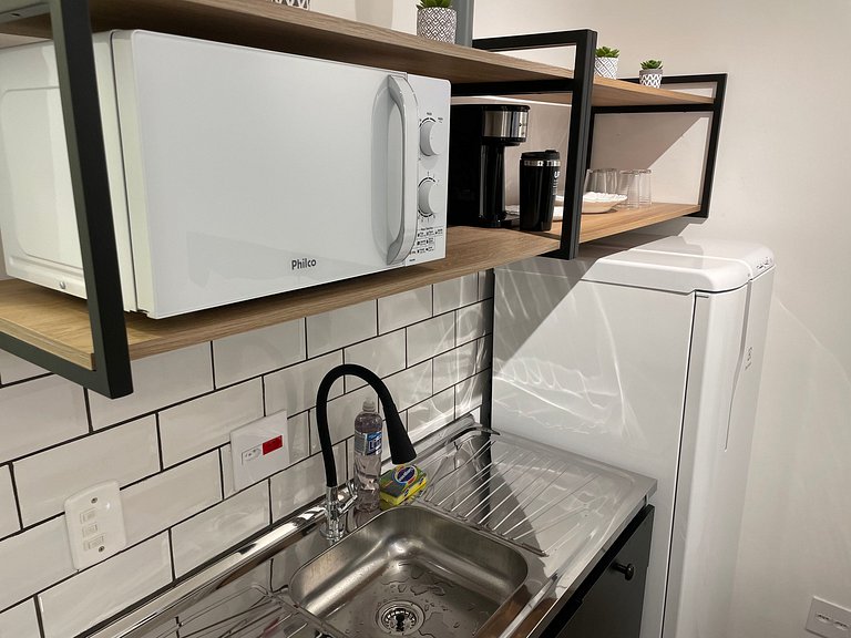 Studio independente na Mooca. Seguro e funcional.