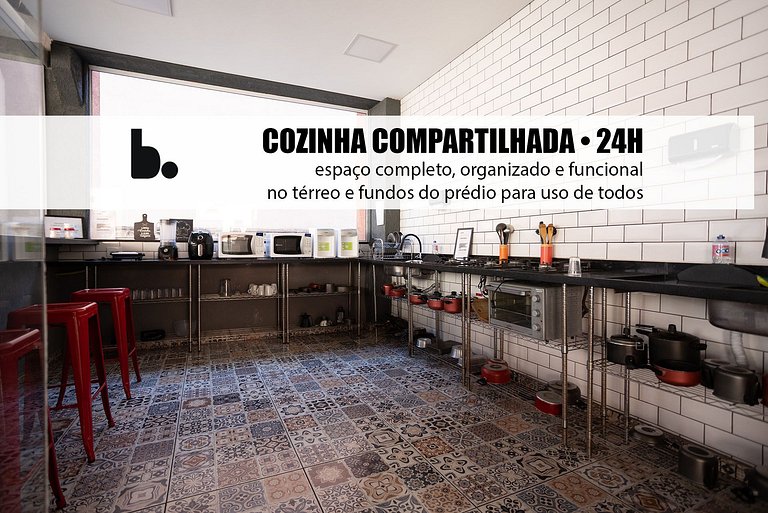 Estadia Prolongada com TV 43" e Praticidade
