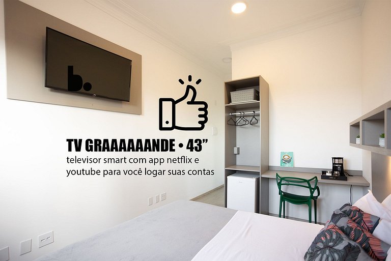 Suíte Prática, Com Lavanderia No Prédio