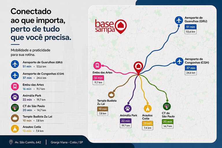 Studio na Granja Viana | Cotia | Forno e Geladeira Grande